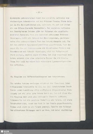 IV. Diagnose und Differentialdiagnose der Ostheopathien