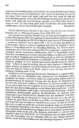 Gorra, Michael Edward :: The bells in their silence, travels through Germany / Princeton, NJ u.a., Princeton University Press, 2004