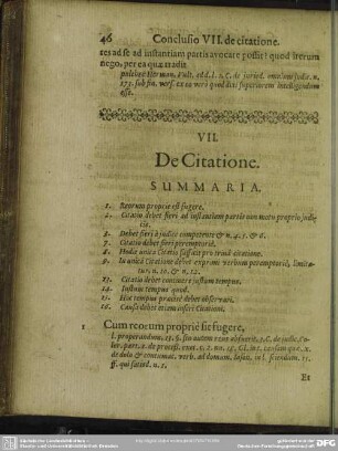 VII. De Citatione