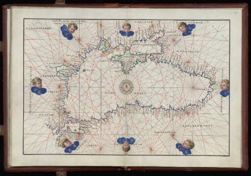 Schwarzes Meer : An den Rändern Putti (Haupt-Windrichtungen)