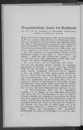 Vorgeschichtliche Funde bei Geesthacht