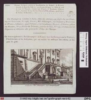 Teilansicht des Senatorenpalastes auf dem Kapitol in Rom.