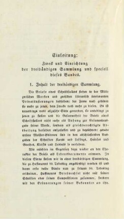 Einleitung: Zweck und Einrichtung der dreibändigen Sammlung und speciell dieses Bandes