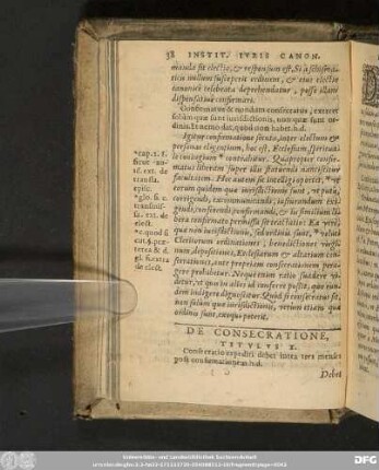 De Consecratione, Titulus X.