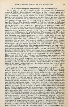 135-140 Naturphilosophie. Psychologie und Anthropologie