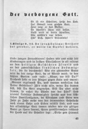 Der verborgene Gott