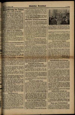 Zweite Ausgabe vom Montag, den 20. Februar 1939.