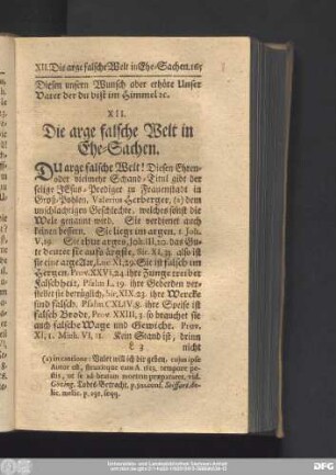 XII. Die arge falsche Welt in Ehe-Sachen.