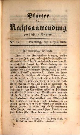 Blätter für Rechtsanwendung : zunächst in Bayern, 10. 1845