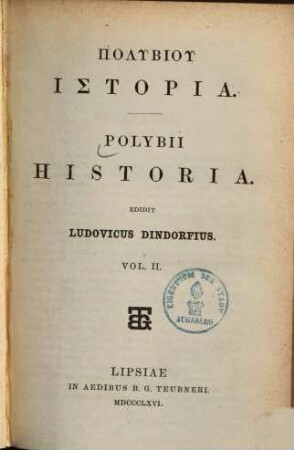 Polybii Historia, 2