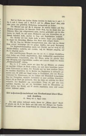 Mit wehendem Heimatwimpel von Konstantinopel übers Meer nach Hamburg