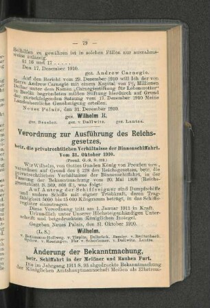 Verordnung zur Ausführung des Reichs-gesetzes, [...]
