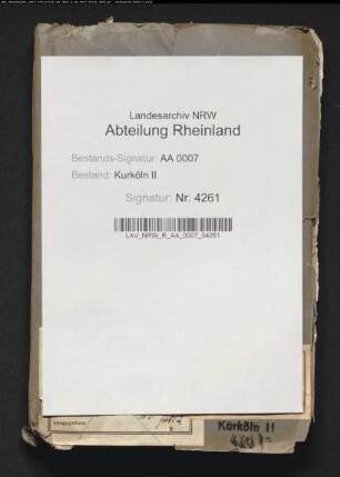 Abschriften von Verträgen und Verhandlungen betr. die Grafschaft Neuenahr