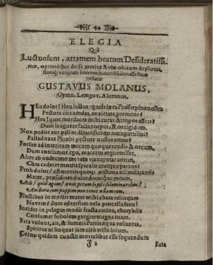 "Elegia" und "Consolatio"