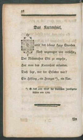 Das Kartenspiel