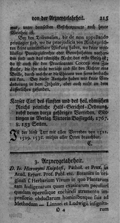 3. Arzneygelahrheit.
