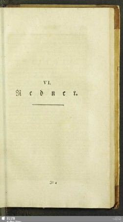 VI. Redner