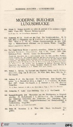 Moderne Bücher; Luxusdrucke (Nr. 654 - 990)
