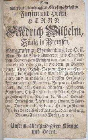 Gesangbuch von Johann Porst