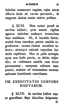 VIII. Exercitatio Corporis Nautarum