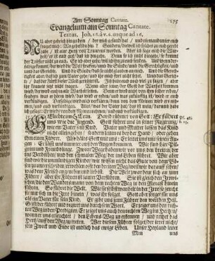 Evangelium am Sonntag Cantate.