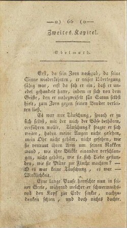 Zweites Kapitel. Edelmuth