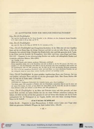 IV. Gottvater und die heilige Dreifaltigkeit