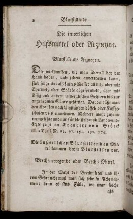Die innerlichen Hilfsmittel oder Arzneyen.