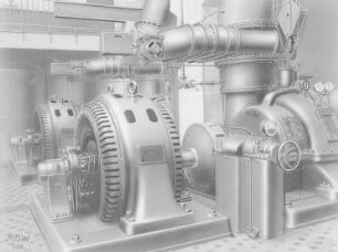 Kanal-Hilfspumpwerk, Teilansicht (Maffei-Schwartzkopff-Werke GmbH) : Technikgeschichte | Maschinenbau | Hebezeuge | Pumpen, Ventilatoren, Kompressoren