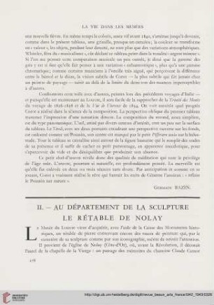 Au département de la sculpture : le rétable de Nolay