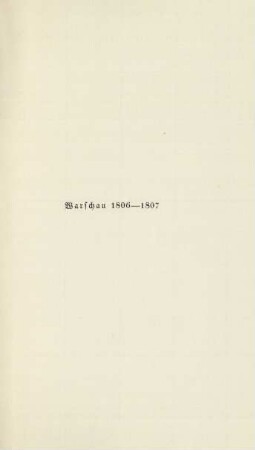 Warschau 1806-1807