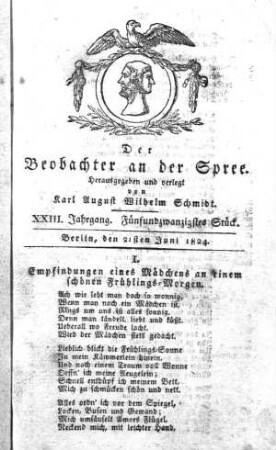 25. Stueck, 21. Juni 1824