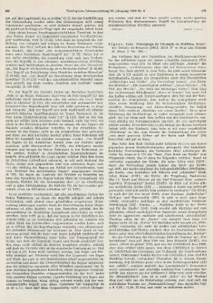 670-671 [Rezension] Rigaux, Béda, Témoignage de l'évangile de Matthieu