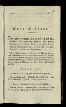 Rang-Ordnung
