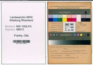 Entnazifizierung Otto Franke, geb. 01.08.1903 (Baecker)