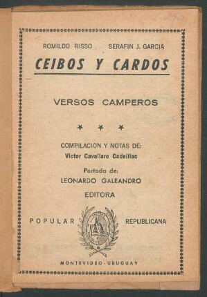 Ceibos y cardos : versos camperos