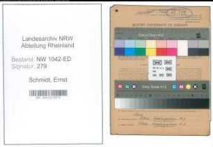 Entnazifizierung Ernst Schmidt , geb. 08.12.1899 (Lehrer)