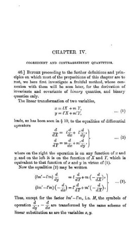 Chapter IV. Cogredient and Contragredient Quantities.
