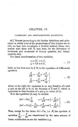 Chapter IV. Cogredient and Contragredient Quantities.