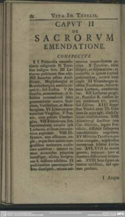 Caput II De Sacrorum Emendatione