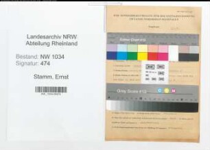 Entnazifizierung Ernst Stamm , geb. 08.07.1892 (Major)