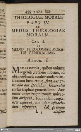 Pars III. De Mediis Theologiae Moralis