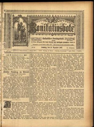 Erste Ausgabe vom Sonntag, den 15. Dezember 1907.