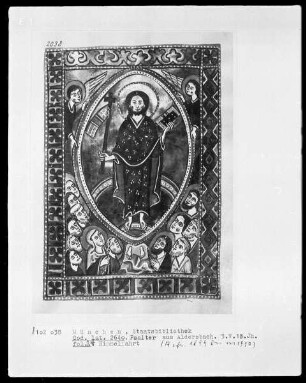Psalter aus Aldersbach — Himmelfahrt Christi, Folio 14recto