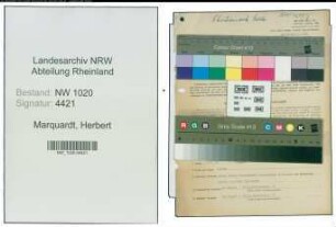 Entnazifizierung Herbert Marquardt , geb. 04.12.1922 (Kaufmaennischer Angestellter)