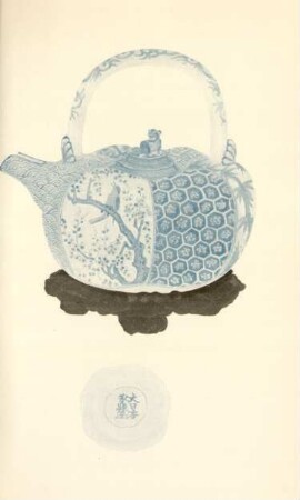 Tea-pot of blue and white porcelain