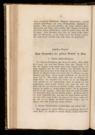 Zwölftes Capitel. Vom Einmachen der grünen Gemüse in Salz.
