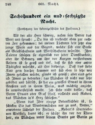 Sechshundert ein und sechzigste Nacht