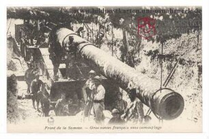 Front de la Somme - Gros canon francais sous camouflage