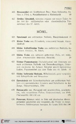 Möbel (Nr. 428-438)